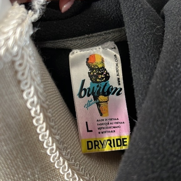 Burton Black Dryride Cool Flavors Snowboarding Hooded Full-zip Coat Jacket SZ L - Picture 6 of 10